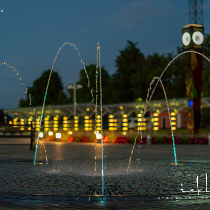 Sausā strūklaka pie Siguldas dzelzceļa stacijas / 2012. gads